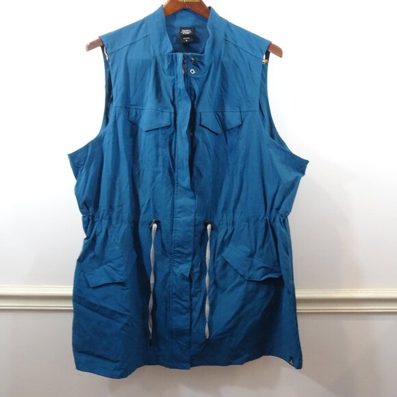 Torrid Happy Camper Ripstop Active Vest Blue Plus Size 4 4X Gorpcore Hiking Teal - Picture 1 of 6